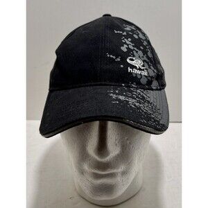 Surfware Hawaii Ball Cap Baseball Hat Adjustable Black with Print NWOT